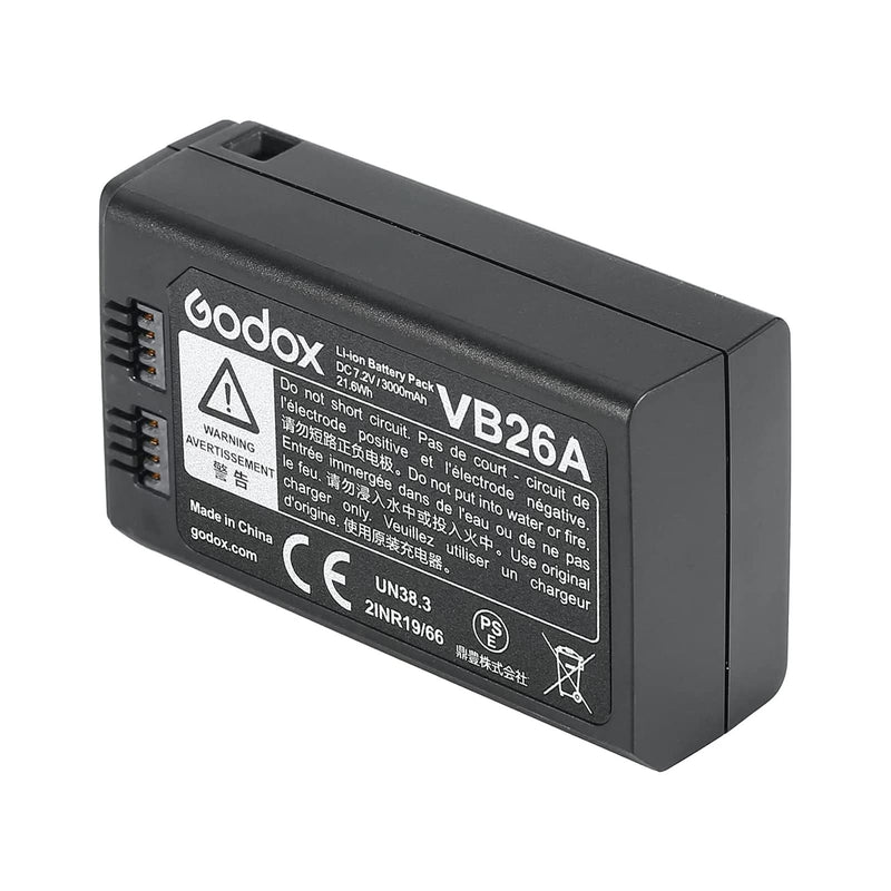  [AUSTRALIA] - Godox V1 Battery VB26A 7.2V /3000mAh Li-ion Battery for Godox V1S V1N V1C V1F V1O V1 Flash and V860III V860III-S V860III-C V860III-N V860III-O V860III-F V850III AD100PRO w/Color Filter(Upgraded VB26)