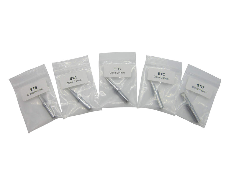  [AUSTRALIA] - 5 Pieces WELLER ET Series Replace Soldering Tips ETS ETA ETB ETC ETD Replace for WE1010 WE1010NA WES51 WESD51 PES51 PES50 LR21 Solder Iron Handle Tip Welding Pencil Nozzle (Brand'ACE')