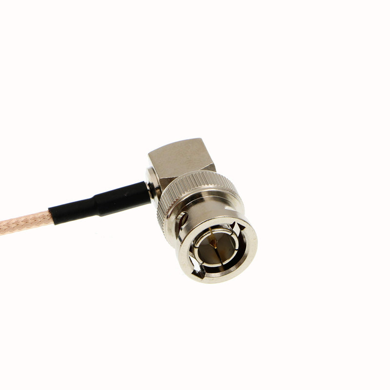  [AUSTRALIA] - Uonecn RG179 Right Angle BNC to Right Angle DIN 1.0/2.3 mini BNC 75ohm Coaxial Cable Video Cable For Blackmagic HyperDeck Shuttle 50cm