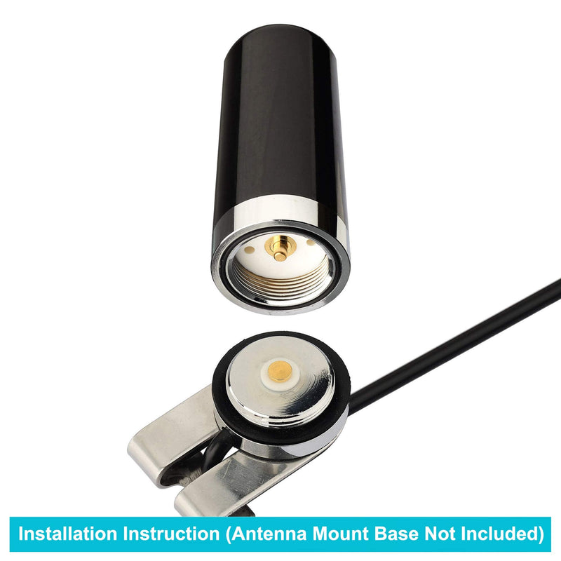  [AUSTRALIA] - Bingfu Vehicle Ham Radio Mobile Radio Antenna Dual Band VHF UHF 136-174MHz 400-470MHz Amateur Radio Low Profile NMO Mount Antenna for Car Truck Ham Radio Mobile Radio Two Way Radio Marine VHF Radio