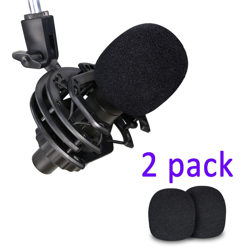  [AUSTRALIA] - SM58 Windscreen - Pof Filter Foam Windscreen Microphone Cover Compatible with Shure SM58S SM58-LC Ball Type Mic to Reduce Wind Noises by YOUSHARES (2 Pack）