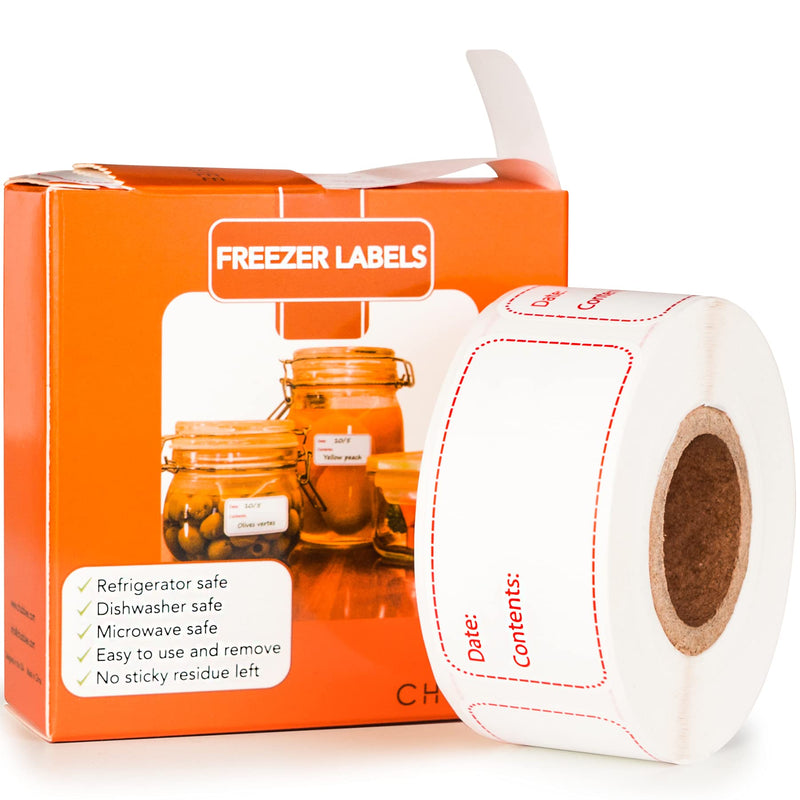  [AUSTRALIA] - Removable Freezer Labels with Handy Dispenser Box, Meal Prep Containers Labels, Deli Food Storage Stickers