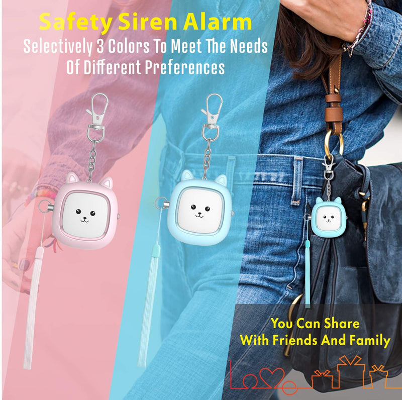  [AUSTRALIA] - Safe Sound Personal Alarm, 2 Pack 130 dB Loud Siren Song Emergency Self-Defense Security Alarm Keychain with LED Light, Personal Sound Safety Siren for Women, Men, Children, Elderly (Blue/Pink) Blue/Pink
