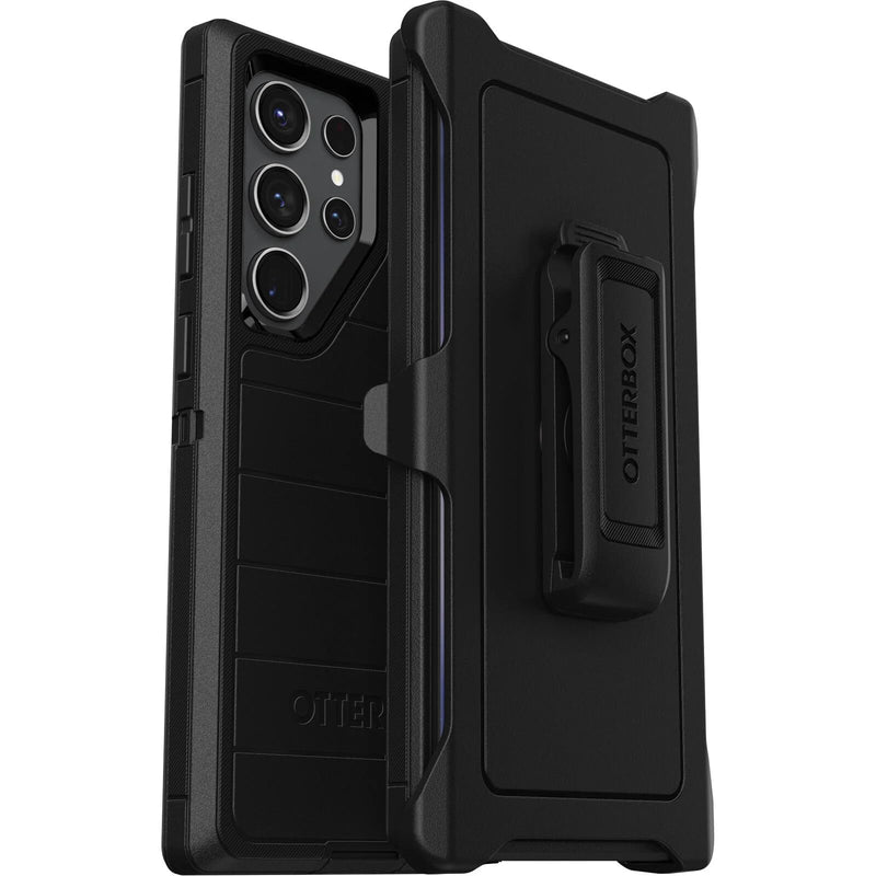  [AUSTRALIA] - OtterBox Galaxy S23 Ultra (Only) - Defender Series Case - Black, Rugged & Durable - with Port Protection - Includes Holster Clip Kickstand - Microbial Defense Protection - Non-Retail Packaging