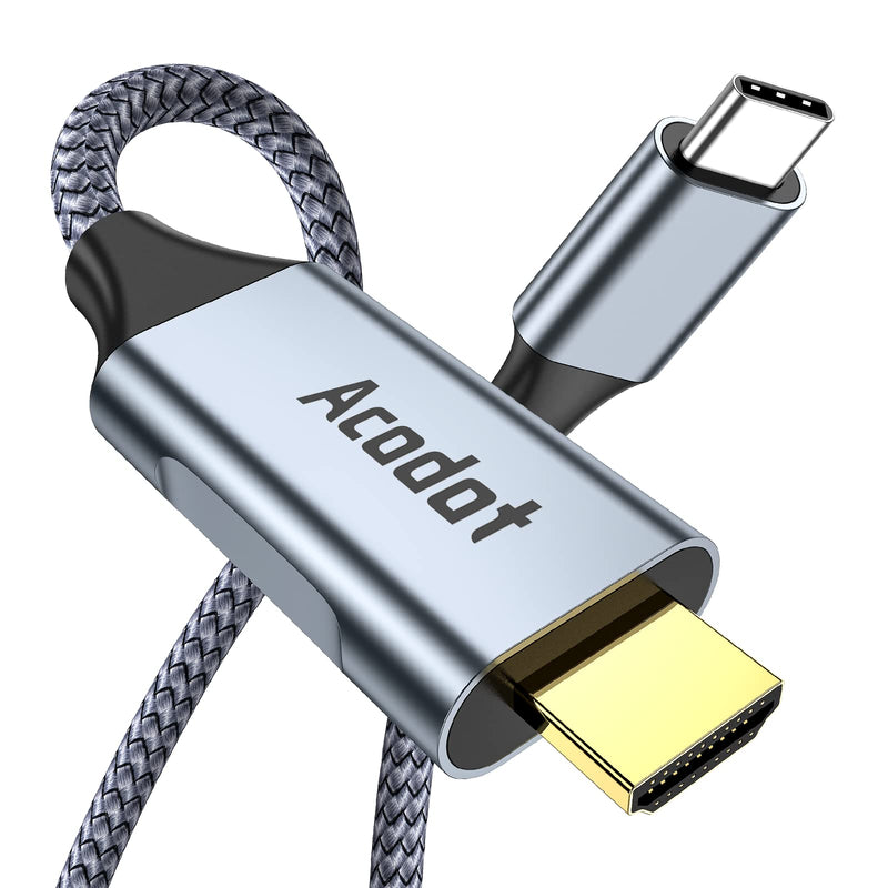  [AUSTRALIA] - USB C to HDMI Cable, Acodot 6.6ft HDMI to USB C Cable [4K@60HZ], Mini Type C Adapter Compatible for MacBook Pro/Air, iPad Air 4, iPad Pro, Pixelbook, Dell XPS, Galaxy, Surface Book 2, Chromebook More