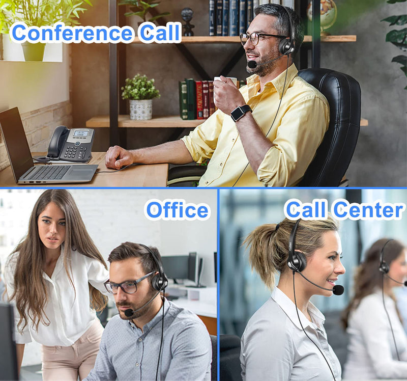  [AUSTRALIA] - Callez RJ9 Cisco Telephone Headset Compatible with Cisco IP Phones 8841 7942 7841 7945 7940 7960 7975 7962 7811 8845 8861 7941 7821 7965G 7811 8865 7965 6851 etc Black