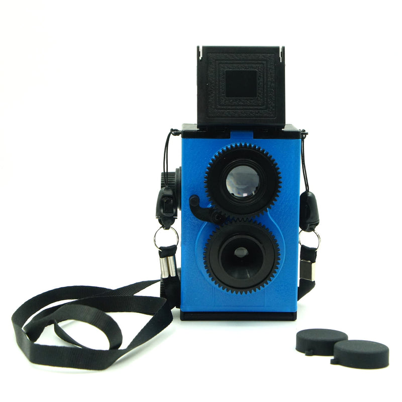  [AUSTRALIA] - Film Camera,Twin Lens Reflex(TLR),135Film Camera,Use 35mm Film,Reusable Camera (Navy Blue) navy blue