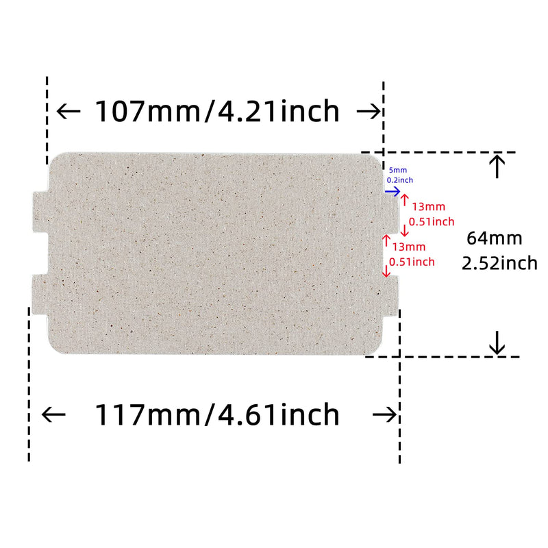  [AUSTRALIA] - BOJACK Microwave Waveguide Cover Universal Cutable Mica Board for microwave 117 X 64 mm (Pack of 6) 117*64 mm