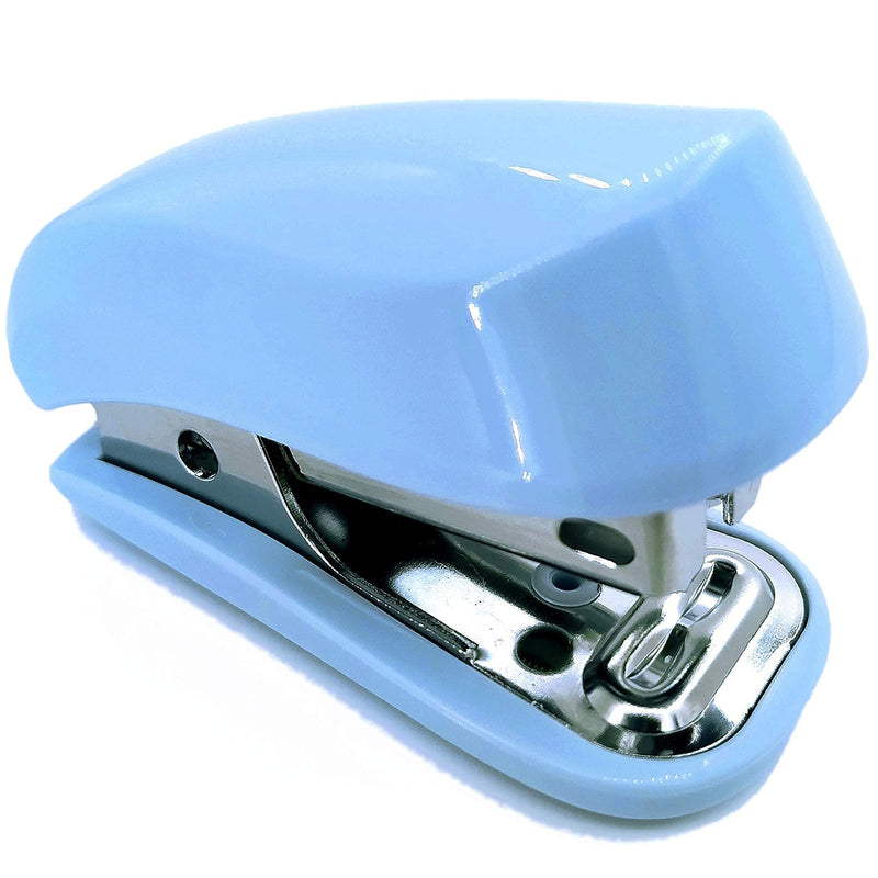  [AUSTRALIA] - Mini Staplers, Desktop Stapler, Small Stapler Size, 25 Sheet Stapler, Fits into The Palm of Your Hand; Includes Built-in Staple Remover & 1000 Standard Staples（Blue）