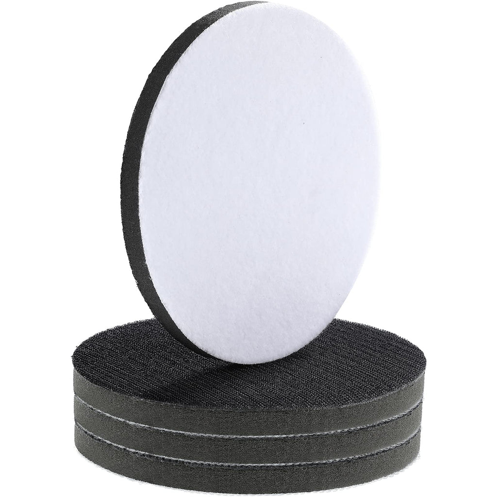  [AUSTRALIA] - 6 Inch Hook and Loop Soft Foams Buffering Pad Sponge Cushion Buffer Backing Pad 150 mm Soft Density Interface Pads Hook and Loop for 6 Inch Sanding Pad(4 Pieces) 4