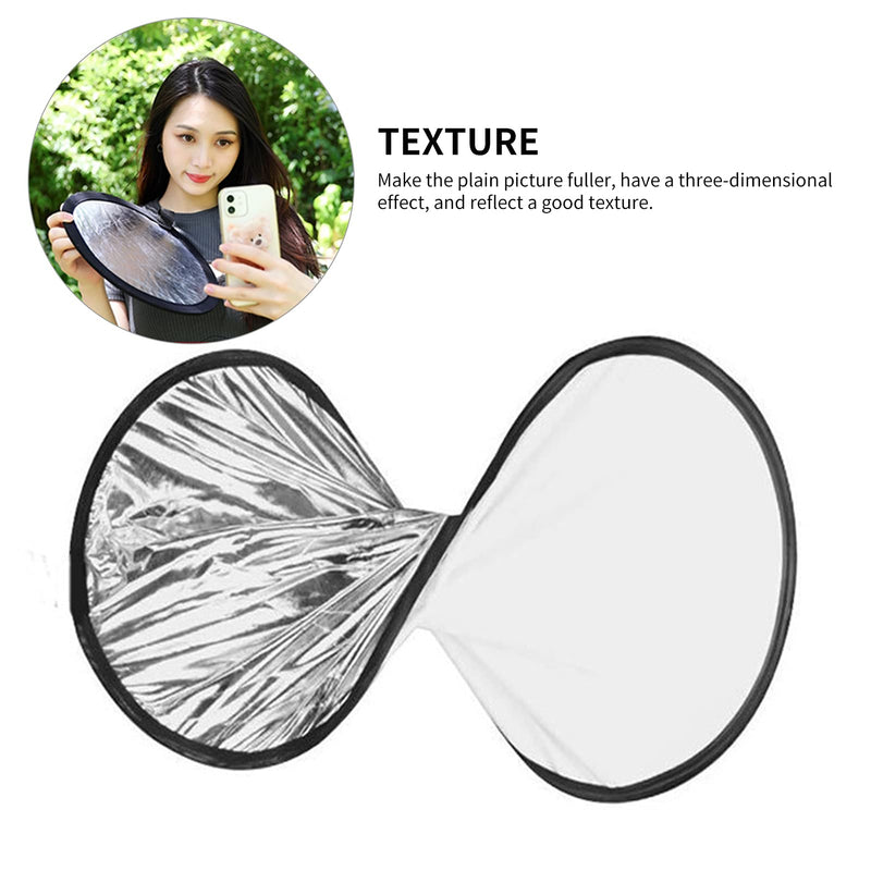 [AUSTRALIA] - 2 In1 Photo Studio Tiny Reflector Background, Pocket Photography Props Light Reflector Panel Portable Multi Functional with Storage Bag(Size:11.8 inch)