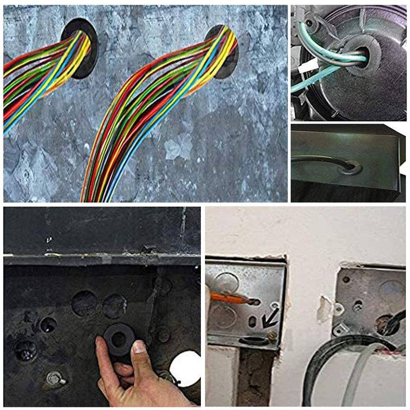  [AUSTRALIA] - 1/2 Inch Rubber Grommet,10mm ID 1/2" Drill Hole Rubber Hole Plug,Synthetic Rubber Grommets Wire Protection,Firewall Plug Grommet, 60PCS b:1/2" Drill Hole,60pcs