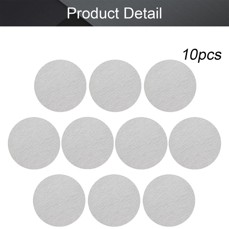 [AUSTRALIA] - Utoolmart 10 Pcs 4-Inch Aluminum Oxide White Dry Hook and Loop Sanding Discs Flocking Sandpaper 120 Grit
