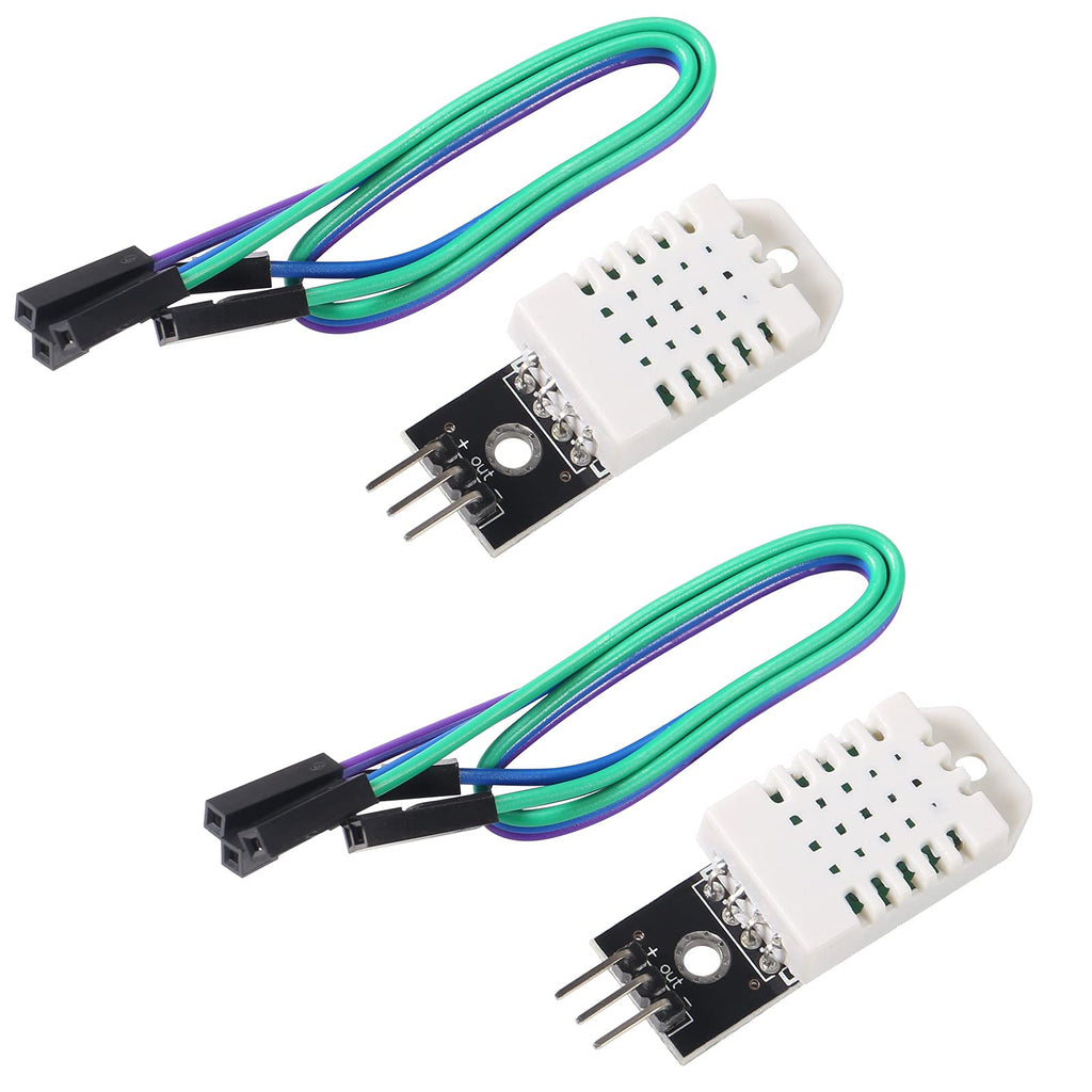  [AUSTRALIA] - DORHEA 2PCS DHT22 AM2302 Digital Temperature and Humidity Sensor Module Temperature Humidity Monitor Sensor 3Pins Module with Cable