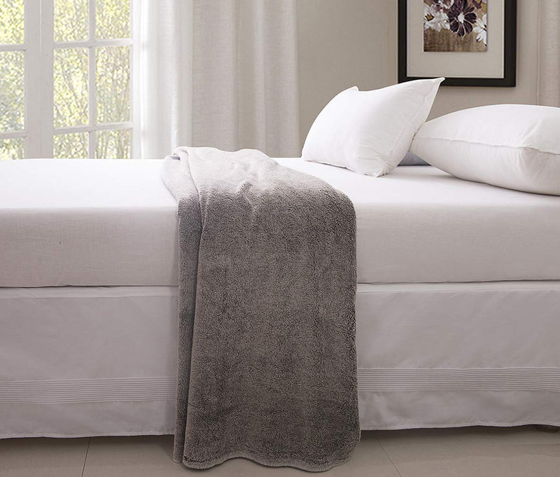  [AUSTRALIA] - Valea Home Bed Skirt with Split Corners Durable Elegant Luxury Dust Ruffle with Pin Tucking 14 inch Tailored Drop, Full, White