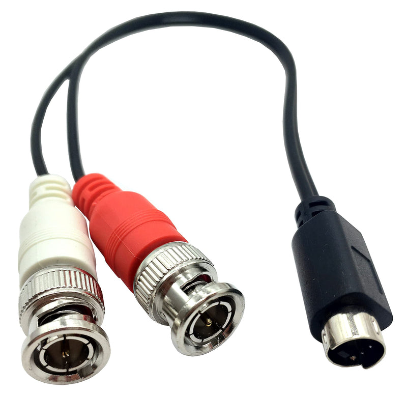  [AUSTRALIA] - MTUERANC S-Video 4 PIN to BNC Splitter Cable, Mini DIN 4 Pin S-Video Male to Dual BNC Female Y Splitter Connectors Cable (4 Pin Male to Dual BNC Male 25cm/10 inch) 4 Pin Male to Dual BNC Male 25cm/10 inch