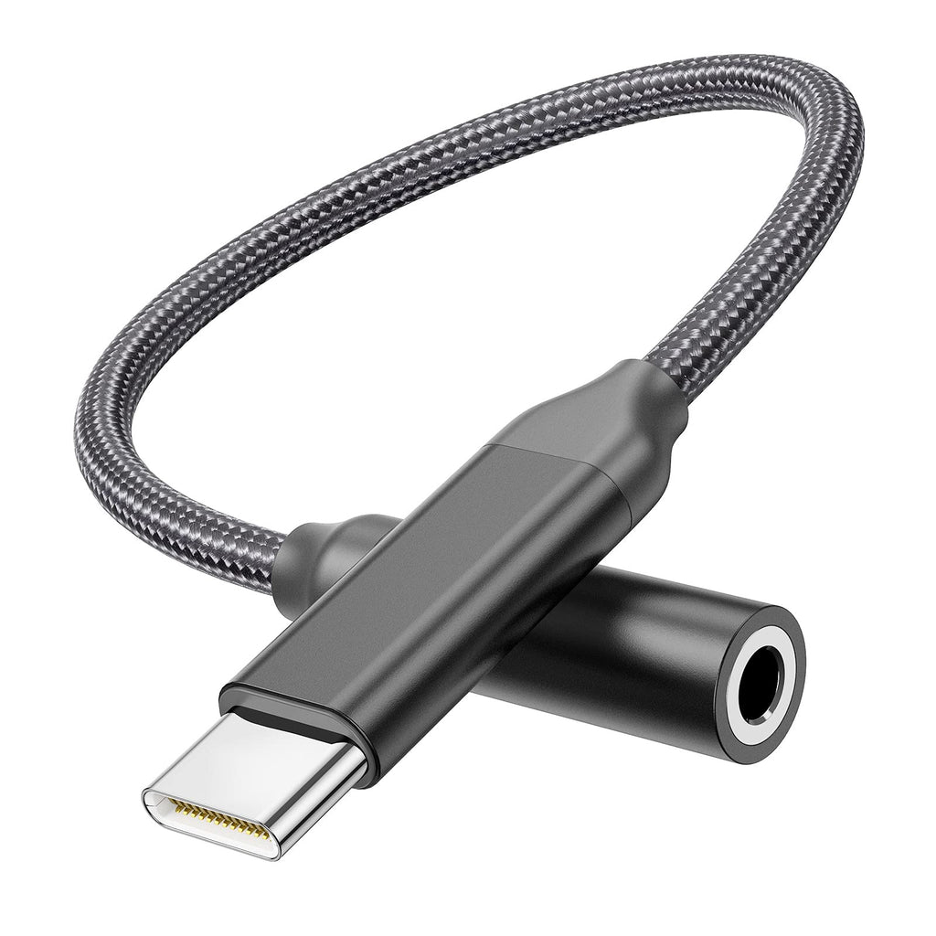  [AUSTRALIA] - USB C to 3.5mm Headphone Adapter, Type C to Aux Audio Dongle Cable Cord for Pixel 5 4 3 XL, Samsung Galaxy S21 S20 Ultra S20+ Note 20 10 S10 S9 Plus,iPad Pro, OnePlus 8T Black