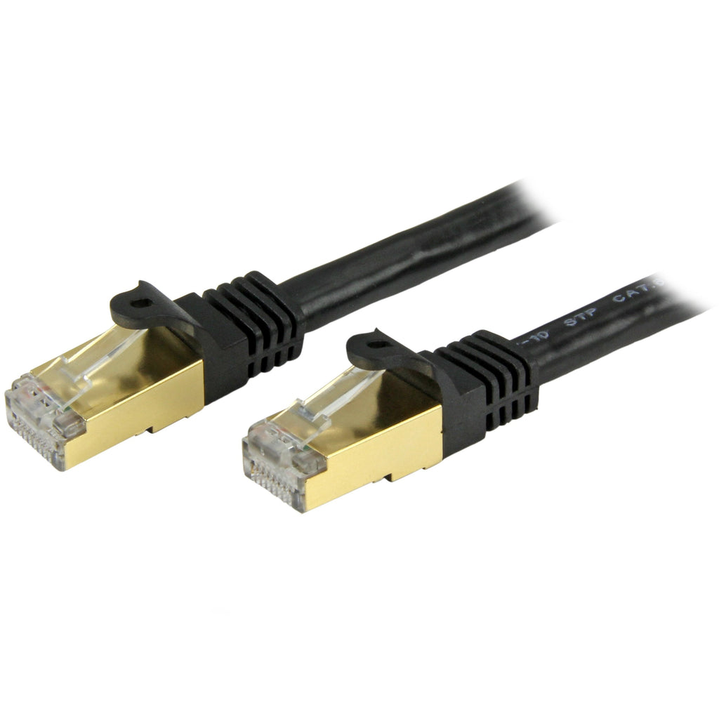  [AUSTRALIA] - StarTech.com 10ft CAT6a Ethernet Cable - 10 Gigabit Shielded Snagless RJ45 100W PoE Patch Cord - 10GbE STP Network Cable w/Strain Relief - Black Fluke Tested/Wiring is UL Certified/TIA (C6ASPAT10BK) 10 ft