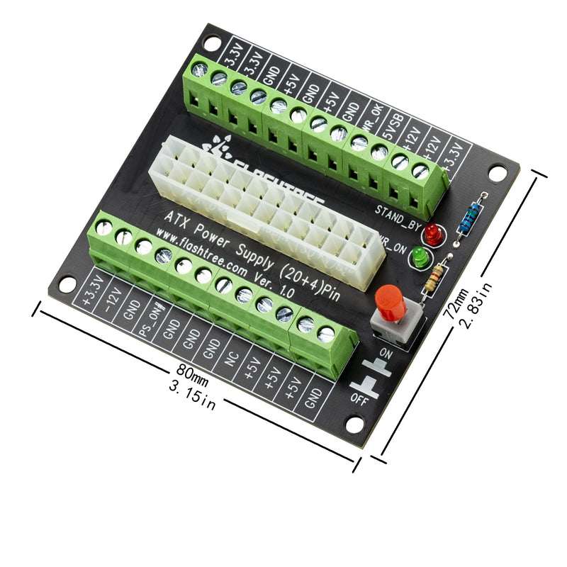  [AUSTRALIA] - whiteeeen ATX Board Breakout Black 24 pins Output