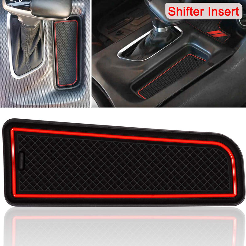  [AUSTRALIA] - bonbo Custom Fit Liner Accessories for Dodge Charger 2015-2020, Front Center Console Insert, Shifter Bin and Cup Holder Insert Liner Trim Mats, Charger Anti-Slip Interior Accessories(4pcs)