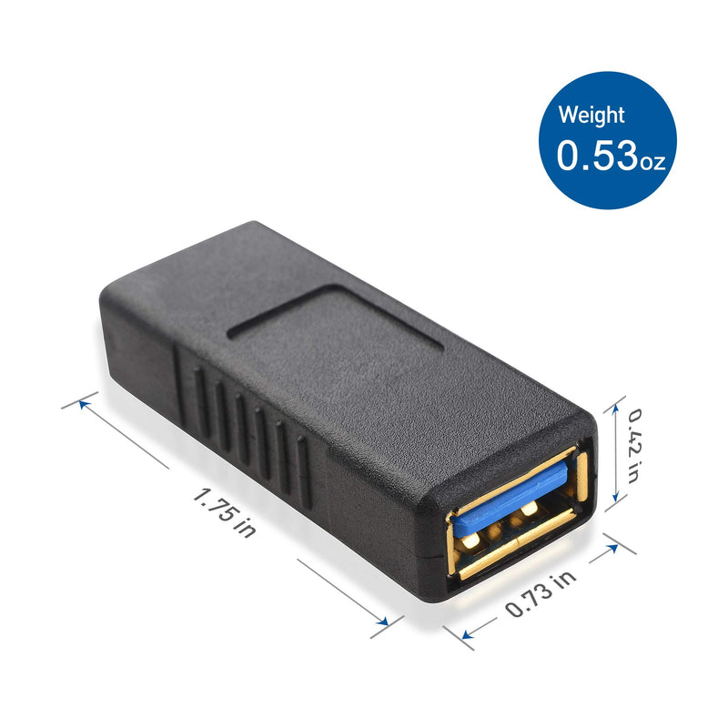  [AUSTRALIA] - Cable Matters 2-Pack USB 3.0 Coupler USB Female to Female Adapter Gender Changer