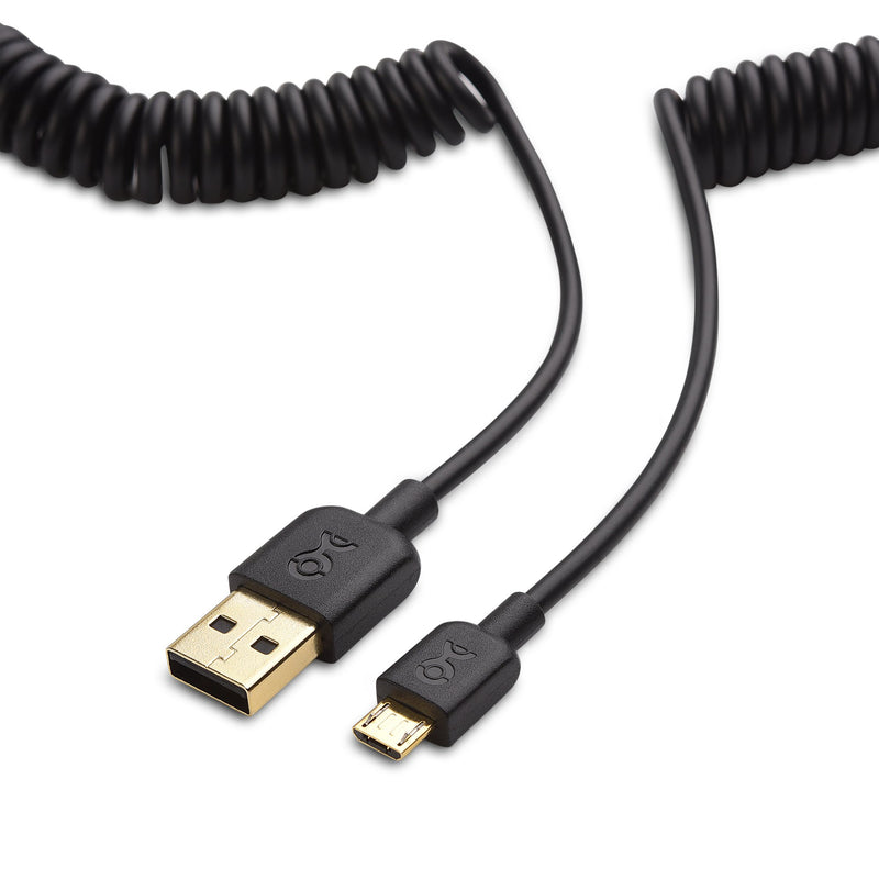 Cable Matters 2-Pack Coiled USB Cable (Coiled Micro USB to USB 2.0) 2-4 Feet - LeoForward Australia