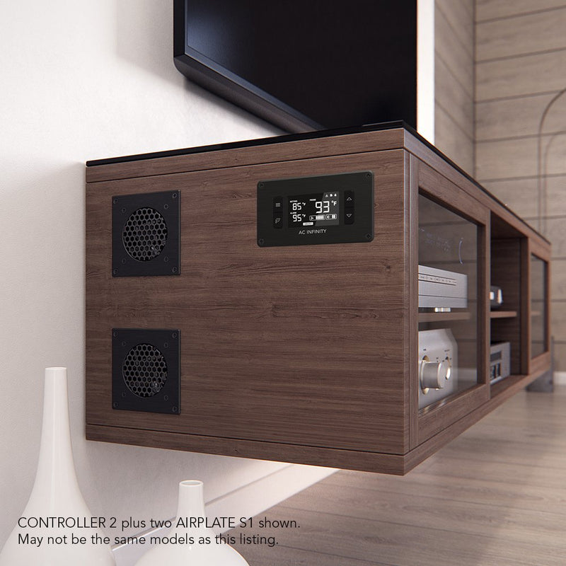  [AUSTRALIA] - AC Infinity AIRPLATE S1, Quiet Cooling Fan System 4" with Speed Control, for Home Theater AV Cabinets Single 80