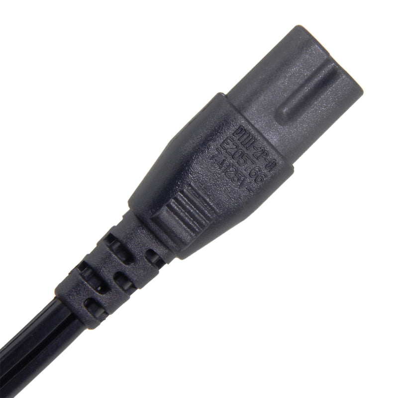  [AUSTRALIA] - Short AC Power Cable, Ancable 1ft(0.3m) 18AWG Figure 8 Universal Power Cord for Camera Battery Chargers, TV, Computer, Monitor, Projector, Printer etc 1-Pack