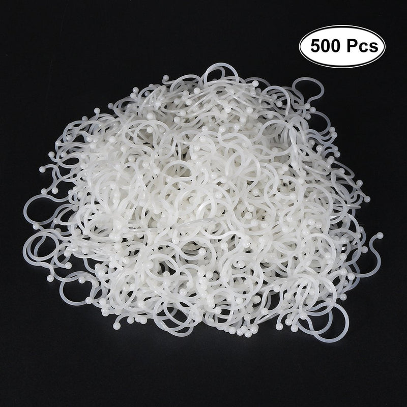  [AUSTRALIA] - uxcell 500pcs Twist Lock Cable Wire Ties Nylon U Shape Save Place 24mm Dia White