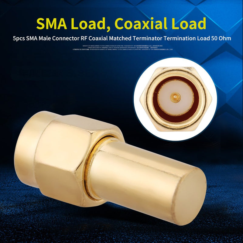  [AUSTRALIA] - 5pcs Coaxial Terminators SMA Male Connector RF Coaxial Matched Terminator Termination Load 50 Ohm 2W SMA Terminator