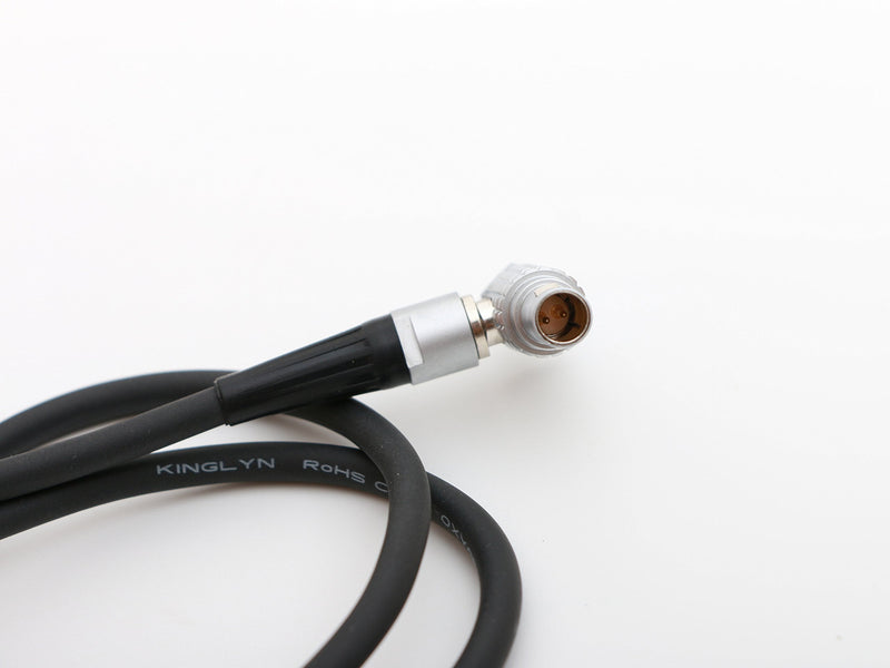  [AUSTRALIA] - D-tap to Male 0B 2pin Right Angle Power Cable 1.6ft for Power Teradek Bond