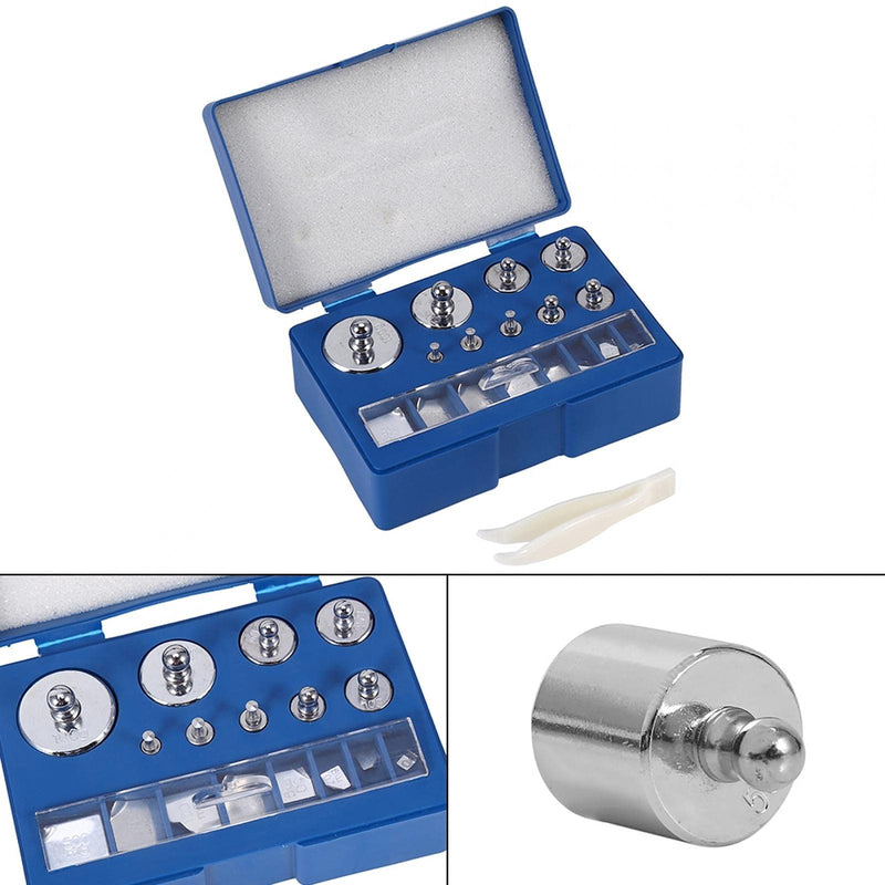  [AUSTRALIA] - Pack of 17 calibration weights, weights scales stainless steel calibration weights set digital scales precision 10mg-100g precision calibration deviation +/- 0.003g scale set