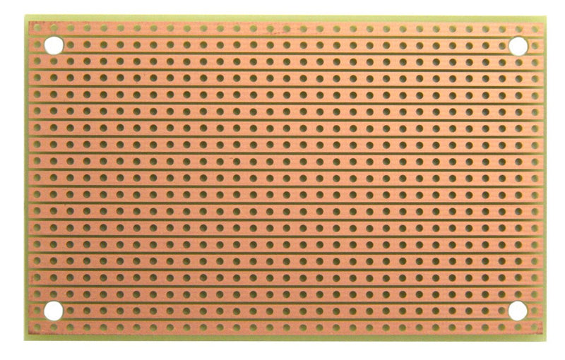 ST1 (Two-Pack) StripBoard, Uncut Strips, 1 Sided PCB, Size 1 = 50 x 80mm (1.97 x 3.15in) - LeoForward Australia