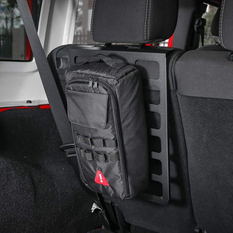  [AUSTRALIA] - CheroCar JK Metal Storage Rack Shelf Rear Seat Trunk Organizer for Jeep Wrangler 2007-2018 JK JKU Interior Accessories, Black, 1PC