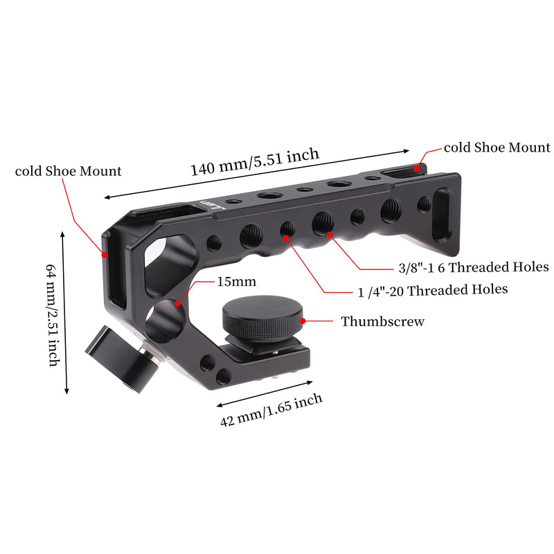  [AUSTRALIA] - Fotga Alloy Aluminum Camera Cage Stabilizer Bracket + Top Handle for Sony A7C ILCE-7C α7C Mirrorless DSLR Camera Video Film Making