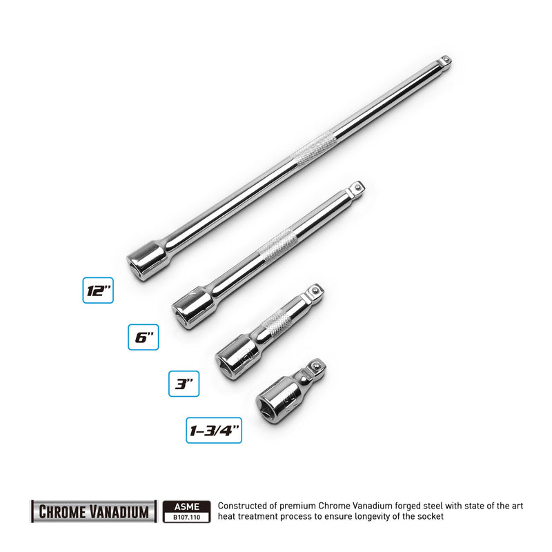 Capri Tools 182623 3/8-Inch Drive Wobble Extension Bar Set, 4-Piece (1-2400) - LeoForward Australia