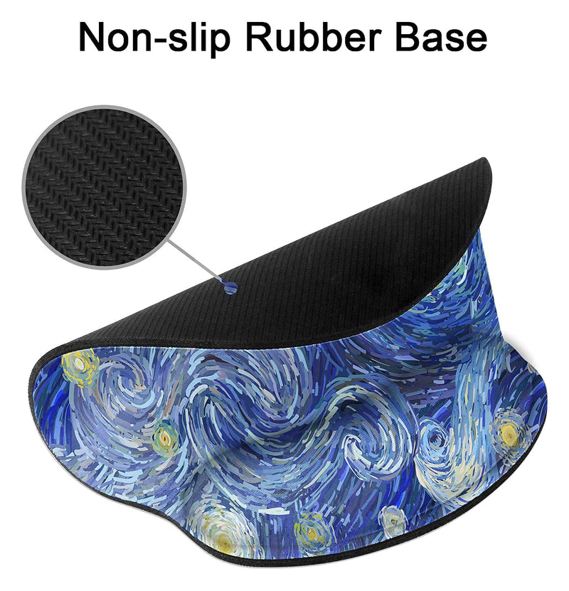  [AUSTRALIA] - Britimes Ergonomic Mouse Pad with Wrist Support Abstract The Night Sky Non-Slip Rubber Base Mousepad for Home Office Gaming Working Computers Laptop Easy Typing & Pain Relief