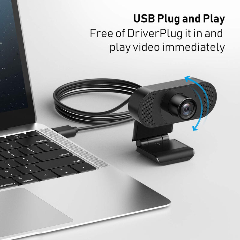  [AUSTRALIA] - 2021 Business Webcam with Microphone, wansview 1080P USB 2.0 PC Web Camera for Laptop, Computer, Desktop, Plug and Play, for Live Streaming, Video Chat, Conference, Recording, Online Classes, Game
