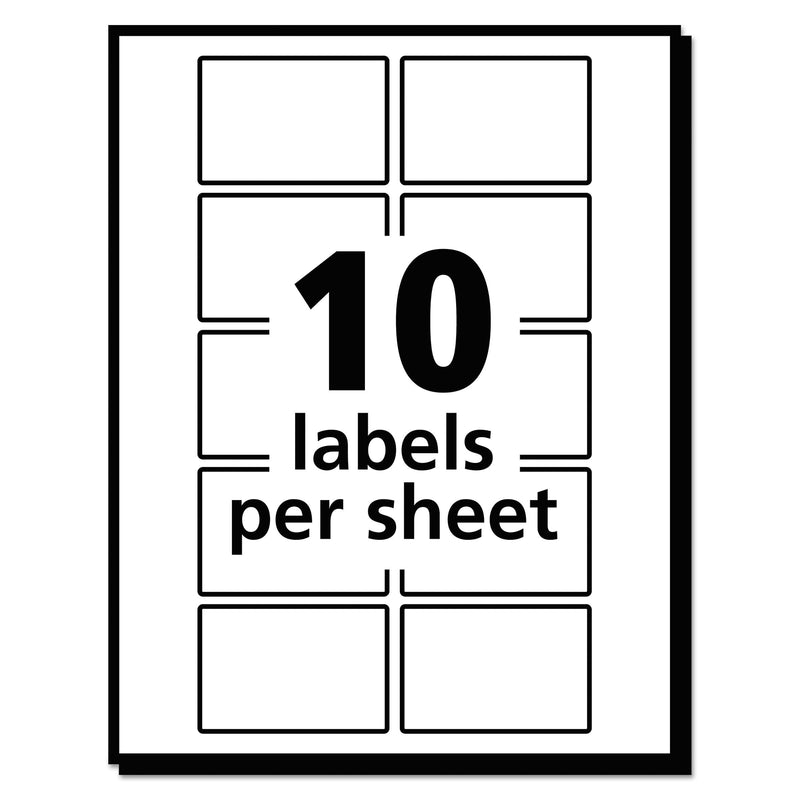 Avery Self-Adhesive Removable Labels, 1 x 1.5 Inches, White, 500 per Pack (05434) - LeoForward Australia