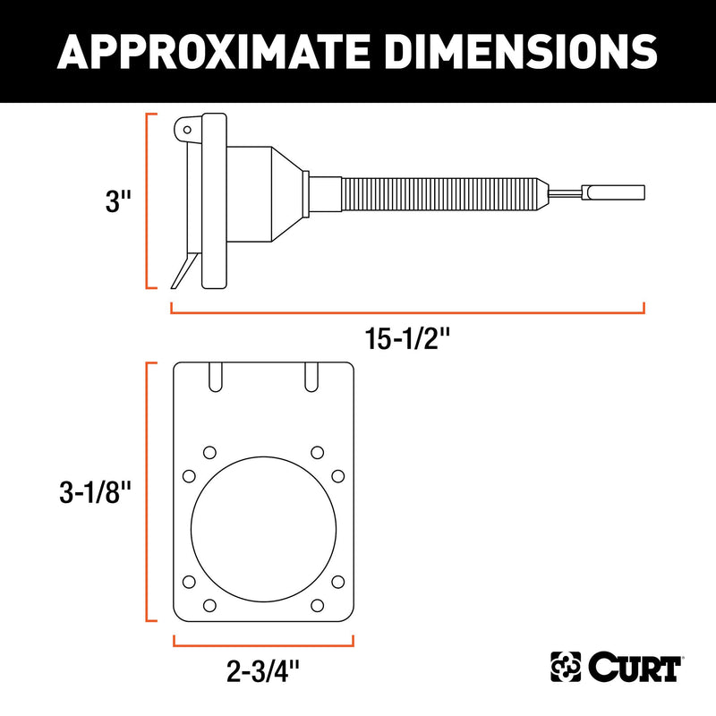  [AUSTRALIA] - CURT 57676 4-Way Flat Vehicle-Side to 7-Way RV Blade Trailer Wiring Adapter with Tester