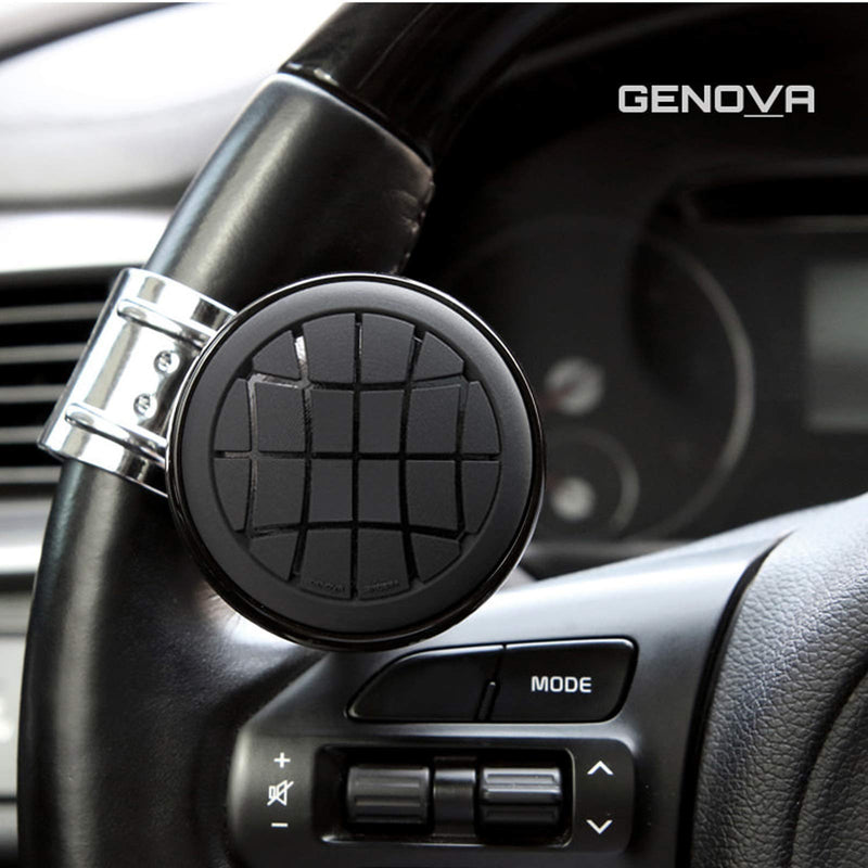  [AUSTRALIA] - Genova Black Spider Power Handle Spinner Car Steering Wheel Knob Metal Ball Bearing Non-Slip Handle Knob Easy Installation
