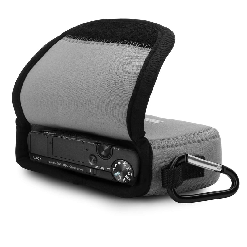  [AUSTRALIA] - MegaGear MG084 Sony Cyber-shot DSC-RX100 VII, Cyber-shot DSC-RX100 VI, DSC-RX100 V, DSC-RX100 IV, DSC-RX100 III, DSC-RX100 II Ultra Light Neoprene Camera Case - Gray