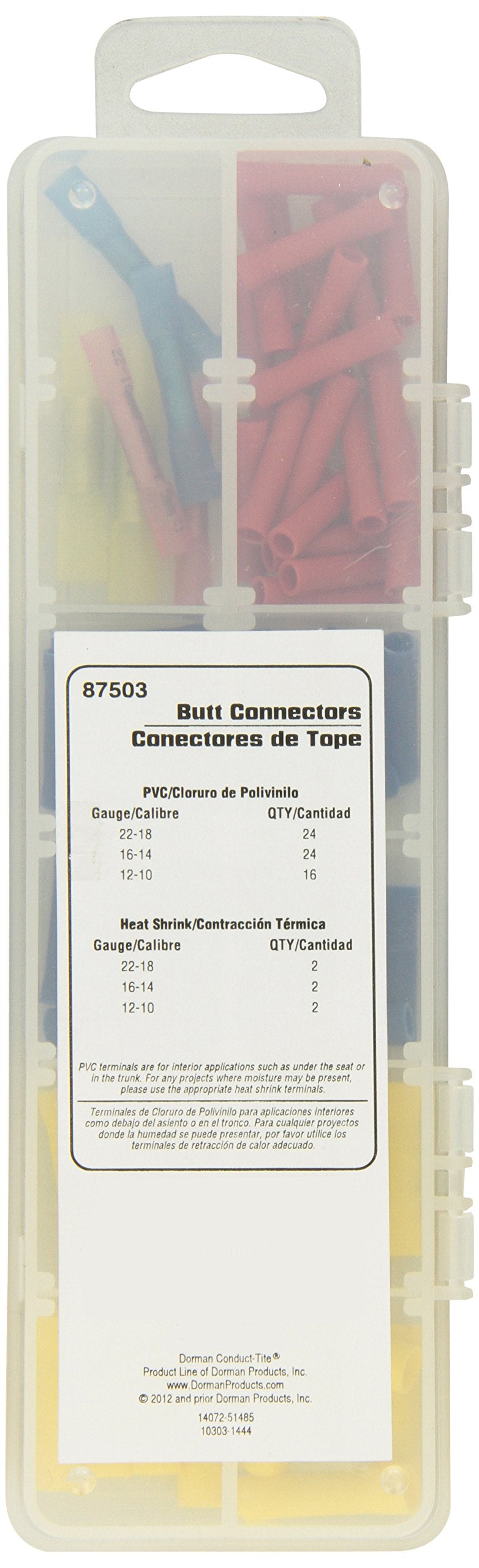  [AUSTRALIA] - Dorman 87503 22-10 Gauge Butt Connector Kit - 70 Piece