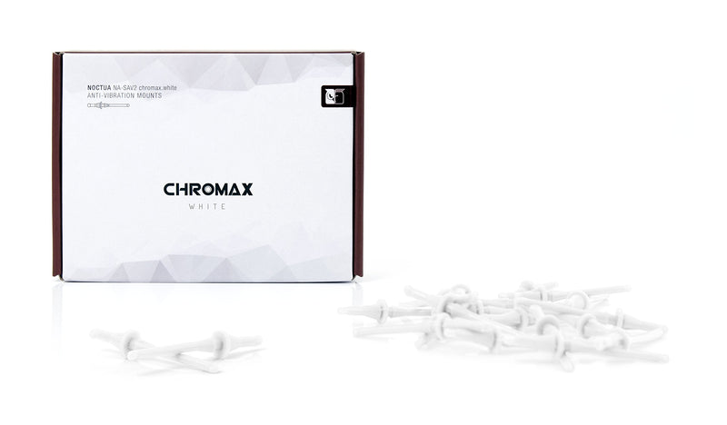  [AUSTRALIA] - Noctua NA-SAV2 chromax.White, Silicone Anti-Vibration Fan Mount Set (20-Pack, White)
