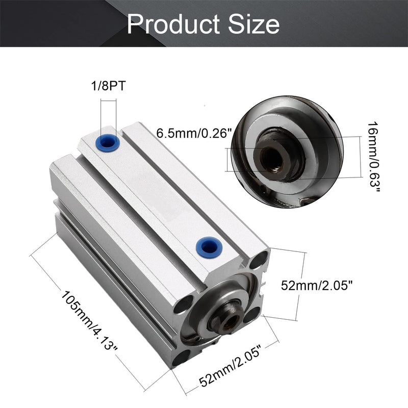  [AUSTRALIA] - Othmro SDA40 x 70 Sealing Thin Air Cylinder Pneumatic Air Cylinders, 40mm/1.57inch Bore 70mm/2.76inch Stroke Aluminium Alloy Pneumatic Components for Pneumatic and Hydraulic Systems 1pcs SDA40x70