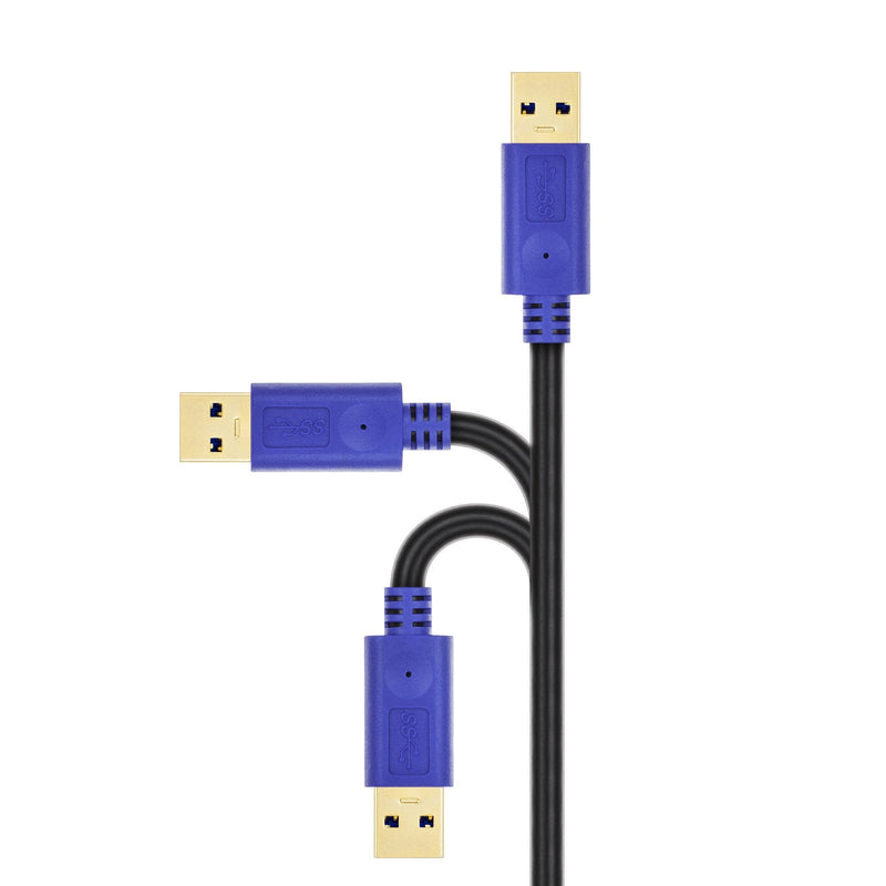  [AUSTRALIA] - Printer Cable 1Ft, Tanbin 2Pack 1ft USB 2.0 High Speed Gold-Plated Connectors Printer Scanner Cable Cord A Male to B Male purple 1Ft