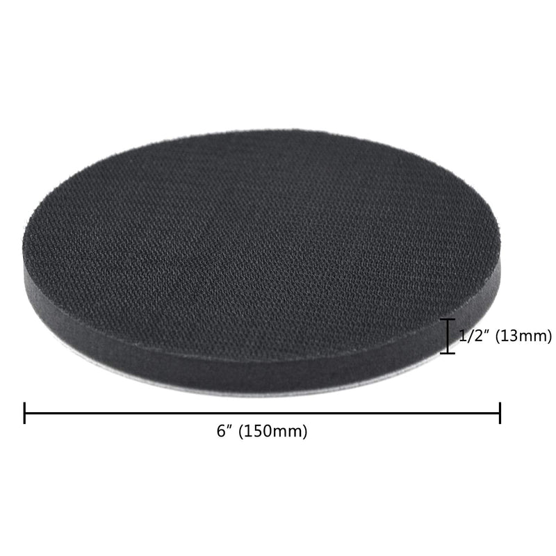  [AUSTRALIA] - POLIWELL 6 Inch (150mm) Interface Pad Hook and Loop Soft Sponge Cushion Buffing Pads, 2 Pack Interface Pads