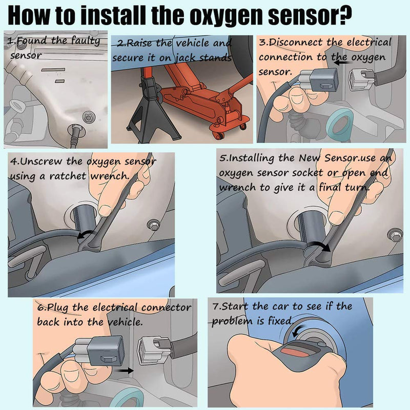 JESBEN O2 Oxygen Sensor Lambda Sensor Upstream Sensor 1 AFR Sensor Replacement for Toyota Corolla Matrix 1.8L Auris Avensis Lexus 89467-12100 8946712100 - LeoForward Australia