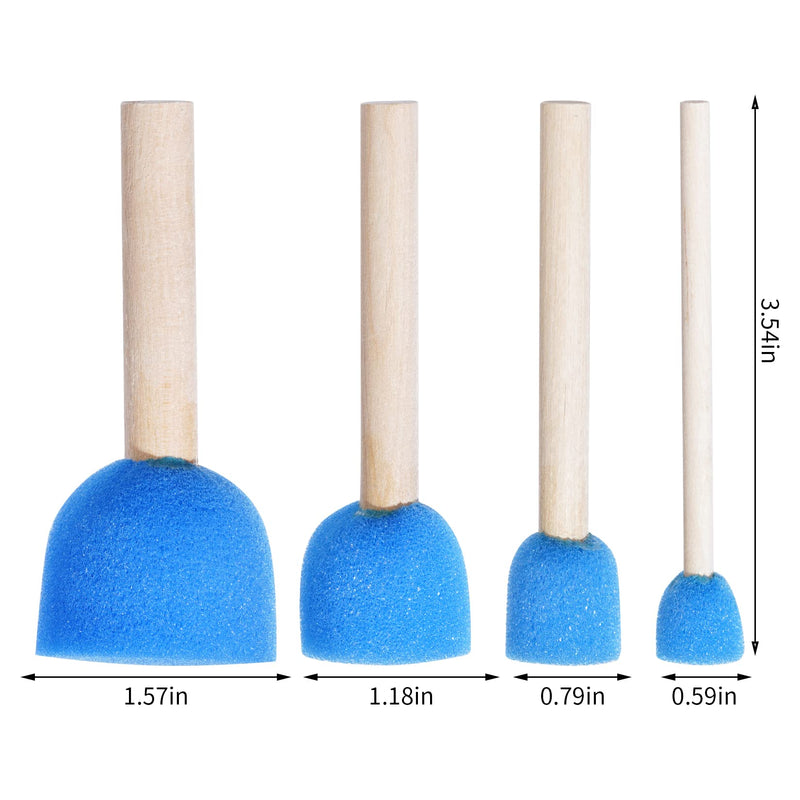  [AUSTRALIA] - 20 PCS Round Sponges Brush Set Kids Painting Tools - Pistha Sponge Painting Stippler Set DIY Painting Tools in 4 Sizes for Kids (Blue) Blue