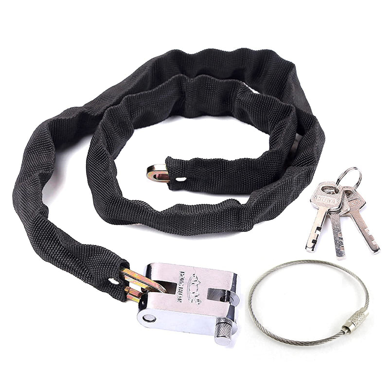  [AUSTRALIA] - Bicycle Chain Lock, Bike Lock, Bike Chain Lock, Anti-Theft Bike Locks, Bike Lock Chain, Motorcycle Lock, Chain Locks for Motorcycles,Motorbike,Bike,Generator,Gates,Bicycle,Scooter - 2.8FT, with 3 Keys